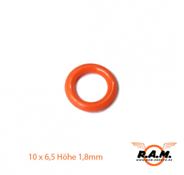 O-Ring 10 x 6,5 Schnurstärke 1,8mm orange
