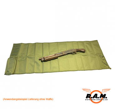 Tactical Cleaning Pad für Gewehre, groß, in oliv (130 x 48 cm)