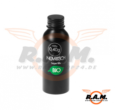 Novritsch Sniper Bio BB's 0.40g Flasche (555 Stk), weiss