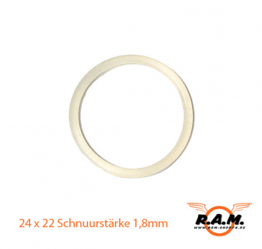 O-Ring 24 x 22 Schnurstärke 1,8mm transparent