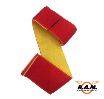 Teamarmband mit Klett, Rot/Gelb