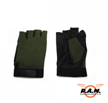 Invader Gear - Half Finger Shooting Handschuhe, OD oliv/schwarz