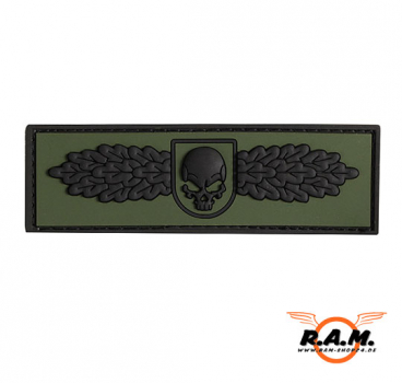 3D - SOF Skull Badge Rubber Patch (FOREST)