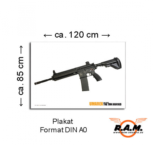 Plakat / Poster DIN A0 ca. 120 cm x 85 cm Umarex HK416 0.43
