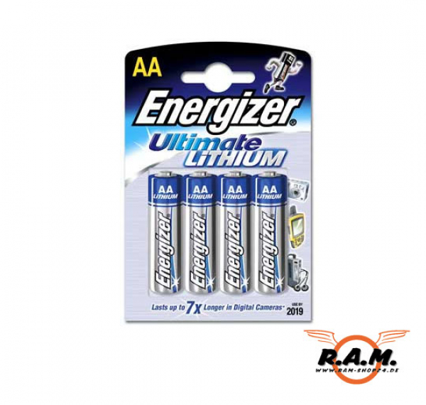 Energizer AA Mignon, Ultimate Lithium, 1,5V, 4er Pack