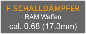 Schalldämpfer für Kaliber 0.68 Waffen