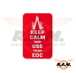 Preview: 3D - Keep Calm EDC Rubber Patch - rot