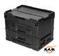Preview: faltbare Klappbox, Transportbox in schwarz, 20l