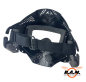 Preview: Taktische Gesichtsschutzmaske Dual Layer, schwarz