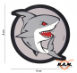 Preview: 3D - Attacking Shark Patch (Grau/Rot)