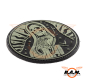 Preview: 3D - Santa Muerte Rubber Patch - nachtleuchtend