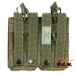 Preview: Doppelte Molle Magazintasche, für bis zu 4 Magazine, oliv