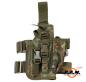 Preview: Pistolenbeinholster,flecktarn, Bein- und Gürtelbef., rechts