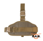 Preview: Pistolenbeinholster Molle-Version in Coyote Tan