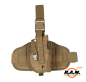 Preview: Pistolenbeinholster Molle-Version in Coyote Tan