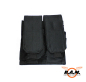 Preview: US MOLLE AR15 Magazintasche mit Klettverschluss, doppelt, schwarz