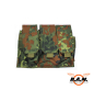 Preview: US MOLLE AR15 Magazintasche mit Klettverschluss, dreifach, flecktarn