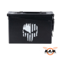 Preview: US Munitionskiste "Punish Skull" , Cal. 30mm, 27,6 x 9,6 x 18cm, schwarz