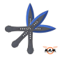 Preview: Wurfmesserset 3-teilig, Blue Tip, small, inkl. Scheide