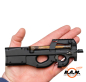 Preview: GOATGUNS Miniatur Modell FN P90, schwarz (Set)