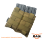 Preview: Doppelte M4 Molle-Magazintasche mit elastischem Band, Coyote