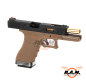 Preview: G-Force 17 BK Gold Barrel Metal Version GBB, desert/gold