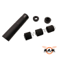 Preview: Multikaliber F-Schalldämpfer 14ccw Gewinde 4.5mm, 5.5mm, 6mm, 9mm, 0.43 (10.8mm) PCP / Luftdruck & Airsoft