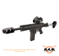 Preview: M82 Style Muzzle Brake aus Metall – 7/8-20 UNF für MagFed & Paintball .68 Cal