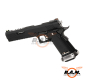 Preview: WE Softairpistole Hi-Capa 6 Force A Silver Barrel Full Metal GBB, schwarz