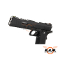 Preview: WE Softairpistole Hi-Capa 6 Force A Silver Barrel Full Metal GBB, schwarz