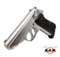 Preview: Walther PPK/S Silber GBB Airsoft Pistole 6 mm BB – Vollmetall