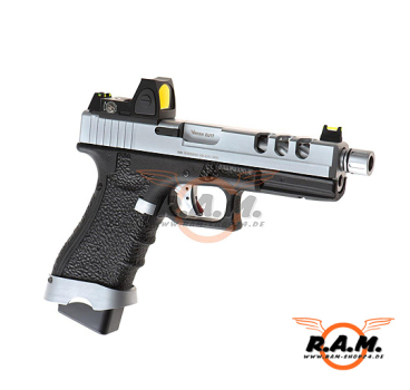 Softairpistole VORSK EU7 Vented Slide inkl. Red Dot