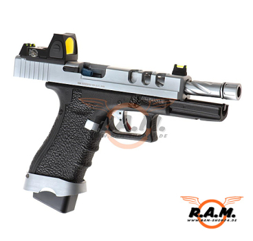Softairpistole VORSK EU7 Vented Slide inkl. Red Dot