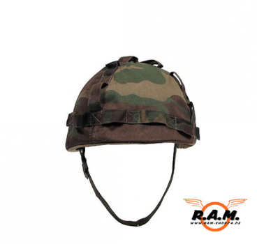 US Helm Kunststoff, mit Stoffbezug, woodland