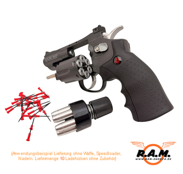 Preview: Universal Ladehülsen 4,5 mm 10er Maxi Pack für Diabolo & Darts – Umarex, Crosman & Dan Wesson – von SOLIDCORE | Made in Germany