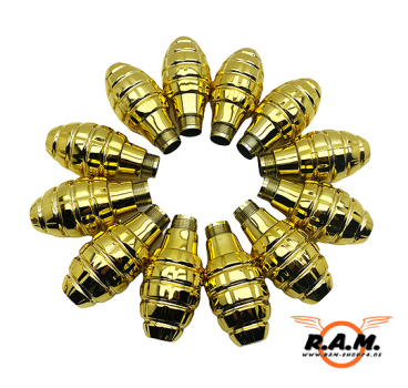 Thunder B CO2 Handgranate , 12er Set Ersatzhülsen, gold