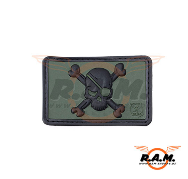 Pirate Skull Rubber Patch Forest
