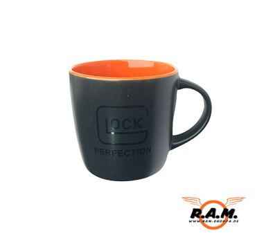 GLOCK Kaffetasse schwarz/orange