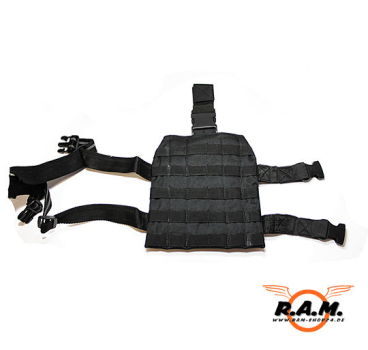 "Molle" Beinplatte deluxe, Leg Carrier, schwarz