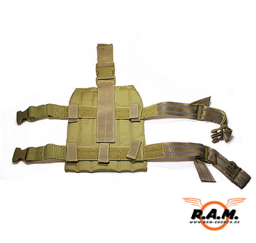 "Molle" Beinplatte deluxe, Leg Carrier, coyote tan