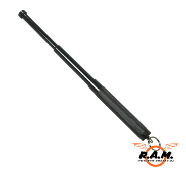 Mini Teleskopschlagstöcke 12" mit Schlüsselring (Schwarz / Silber)