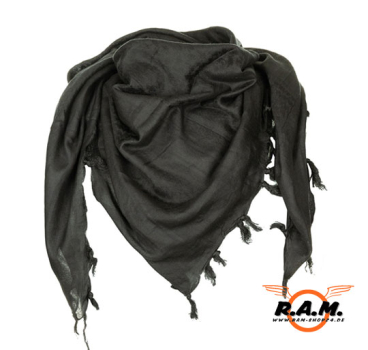 PLO Tuch, Shemag, supersoft, schwarz (120 x 115cm)
