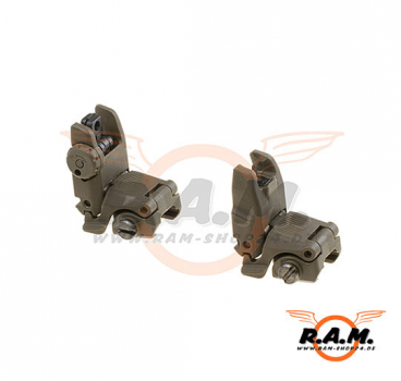 MBUS 2 Front & Rear sight im Set, OD oliv, Deluxe wie MAGPUL