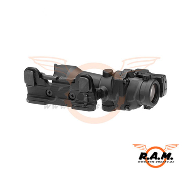 4x32 QD + Mini Reddot - Combo Combat Scope, schwarz