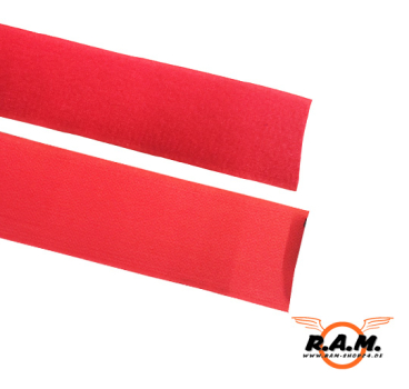 Packriemen/Klettband, 50mmx1m, rot