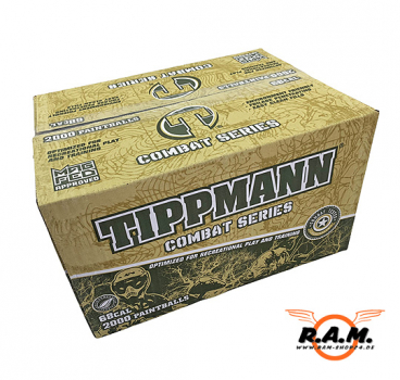 Tippmann Combat Paintballs, cal. 0.68, 2000er Karton, Gelbe Füllung
