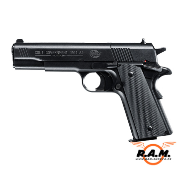 Luftdruckpistole Colt Government 1911 A1, cal.4,5mm (.177) Diabolo, schwarz