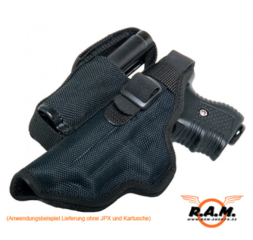 Cordura Profi-Holster mit Magazintasche für JPX, Rechtshänder