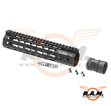 Ares 9" Aluminium Keymod Handguard, schwarz