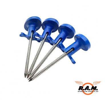 Hamskea Target Pin in blau, geriffelt (4er Pack)